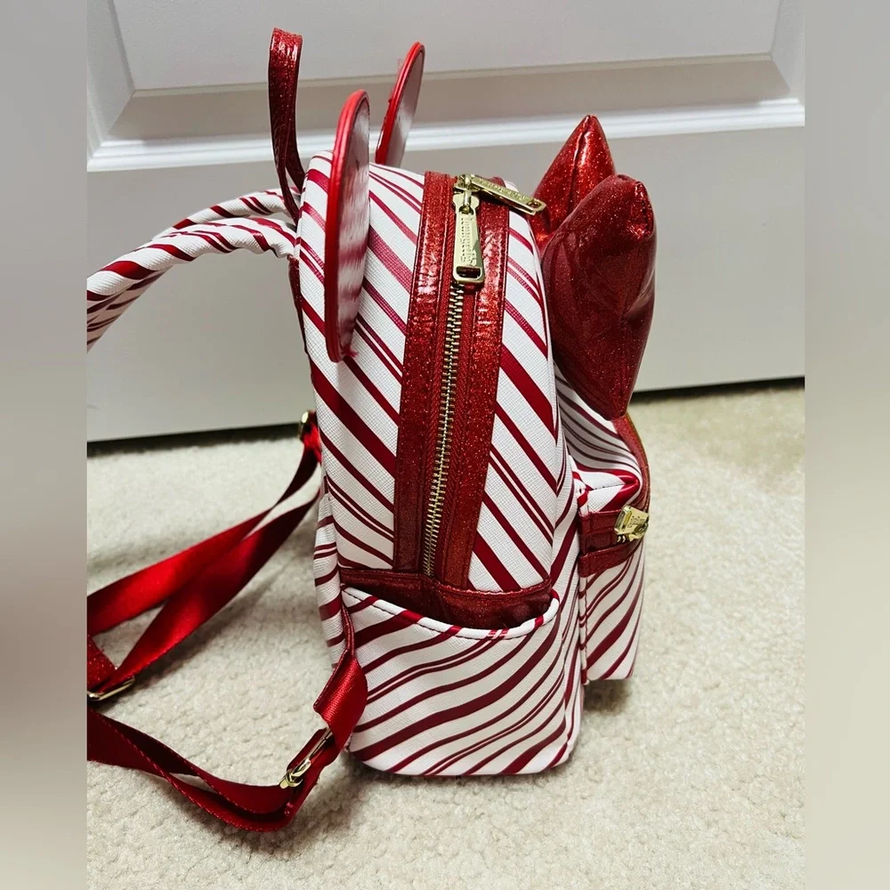 Disney Loungefly Peppermint Candy Cane Backpack and Ears Limited Edition Rare